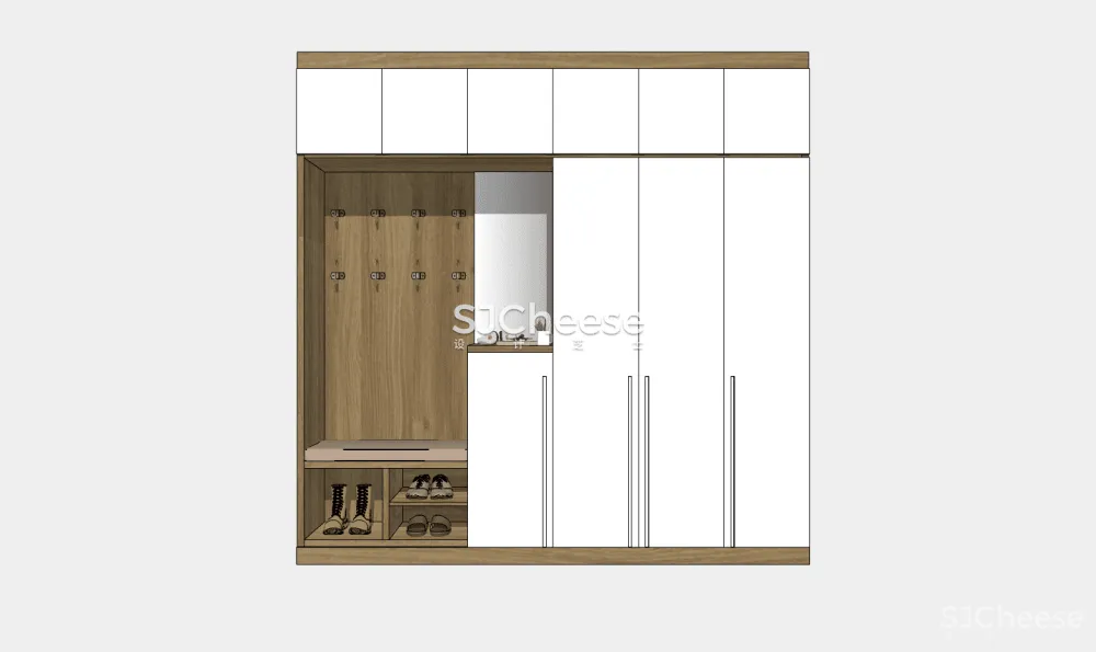 鞋柜玄关柜装饰柜SU模型合集草图大师丨SKP格式丨45个丨849M