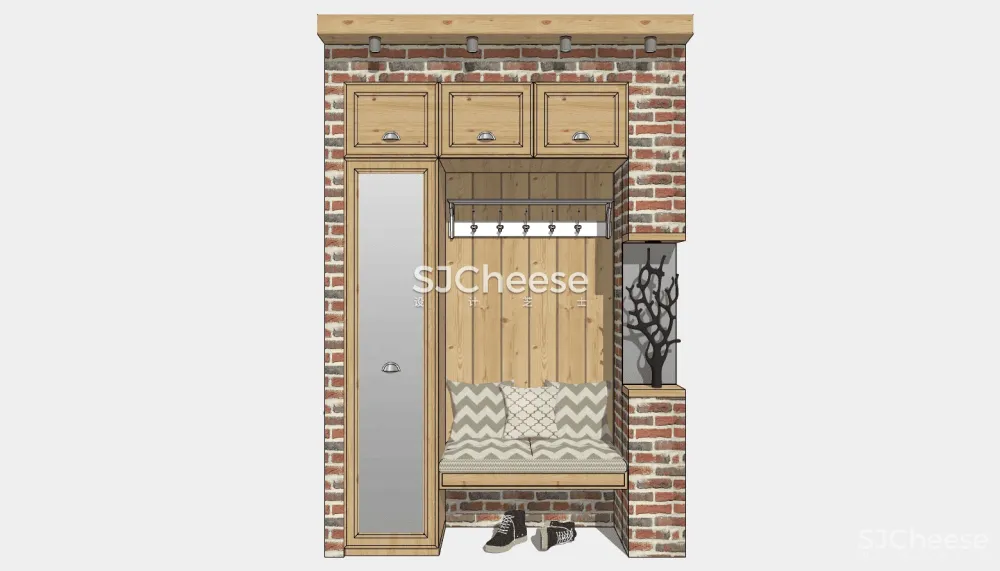 鞋柜玄关柜装饰柜SU模型合集草图大师丨SKP格式丨45个丨849M