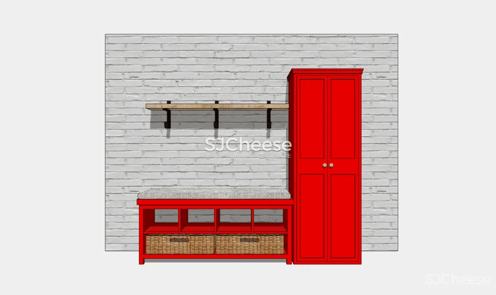 鞋柜玄关柜装饰柜SU模型合集草图大师丨SKP格式丨45个丨849M