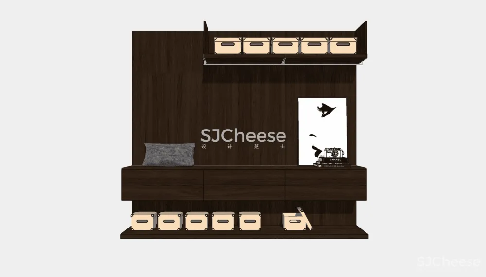 鞋柜玄关柜装饰柜SU模型合集草图大师丨SKP格式丨45个丨849M