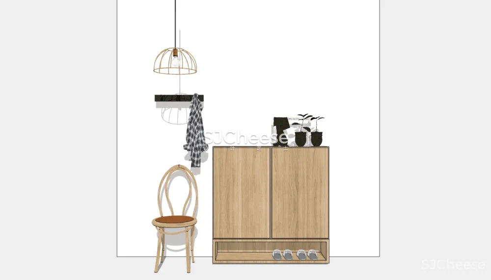 鞋柜玄关柜装饰柜SU模型合集草图大师丨SKP格式丨45个丨849M