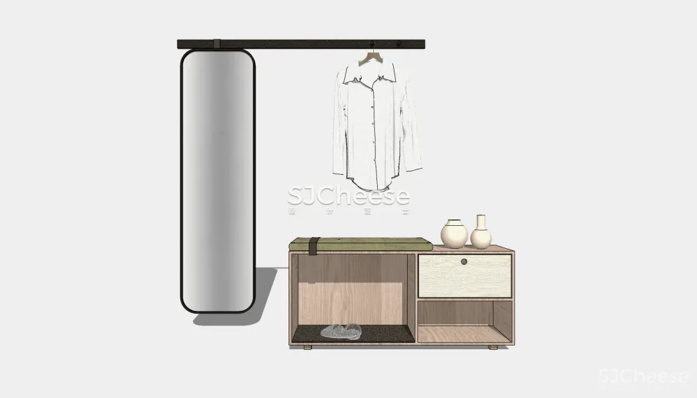 鞋柜玄关柜装饰柜SU模型合集草图大师丨SKP格式丨45个丨849M