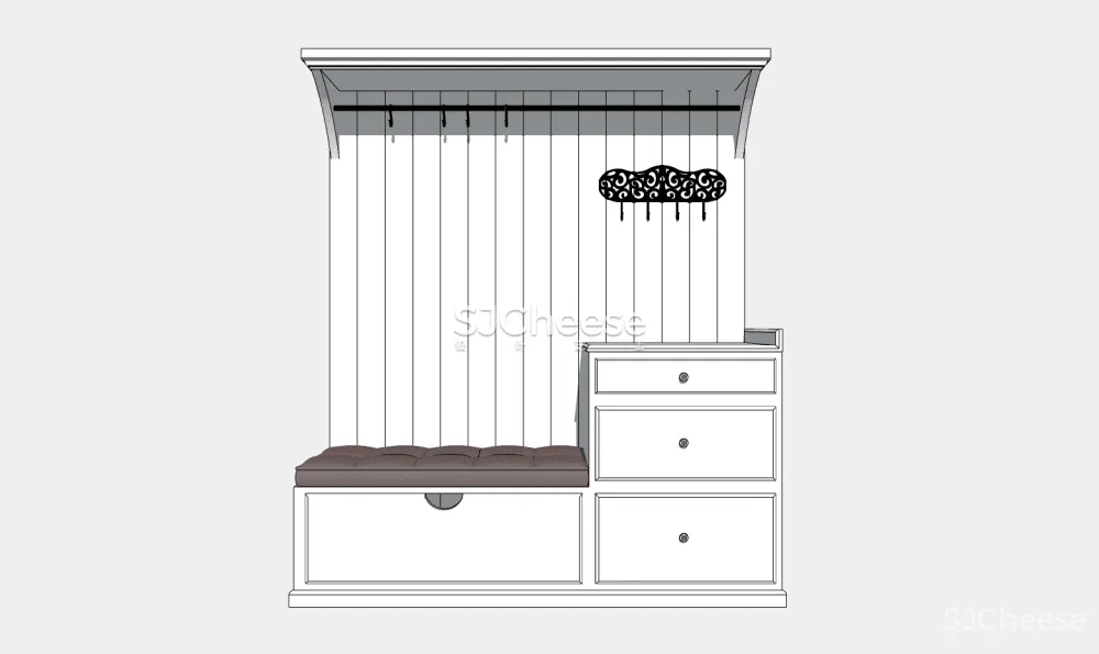 鞋柜玄关柜装饰柜SU模型合集草图大师丨SKP格式丨45个丨849M