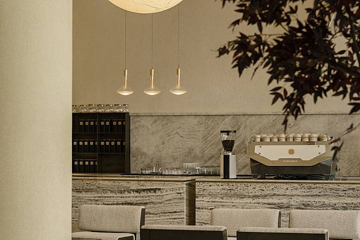 迪拜极简主义餐厅,Hplace Cafeteria极简与质感的完美融合