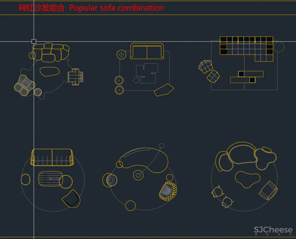 室内设计CAD动态图库家具家电厨卫门窗平立面合集