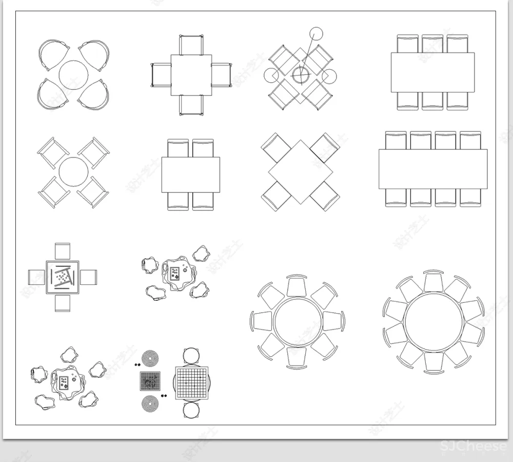 室内设计CAD动态图库家具家电厨卫门窗平立面合集
