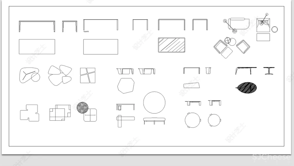 室内设计CAD动态图库家具家电厨卫门窗平立面合集