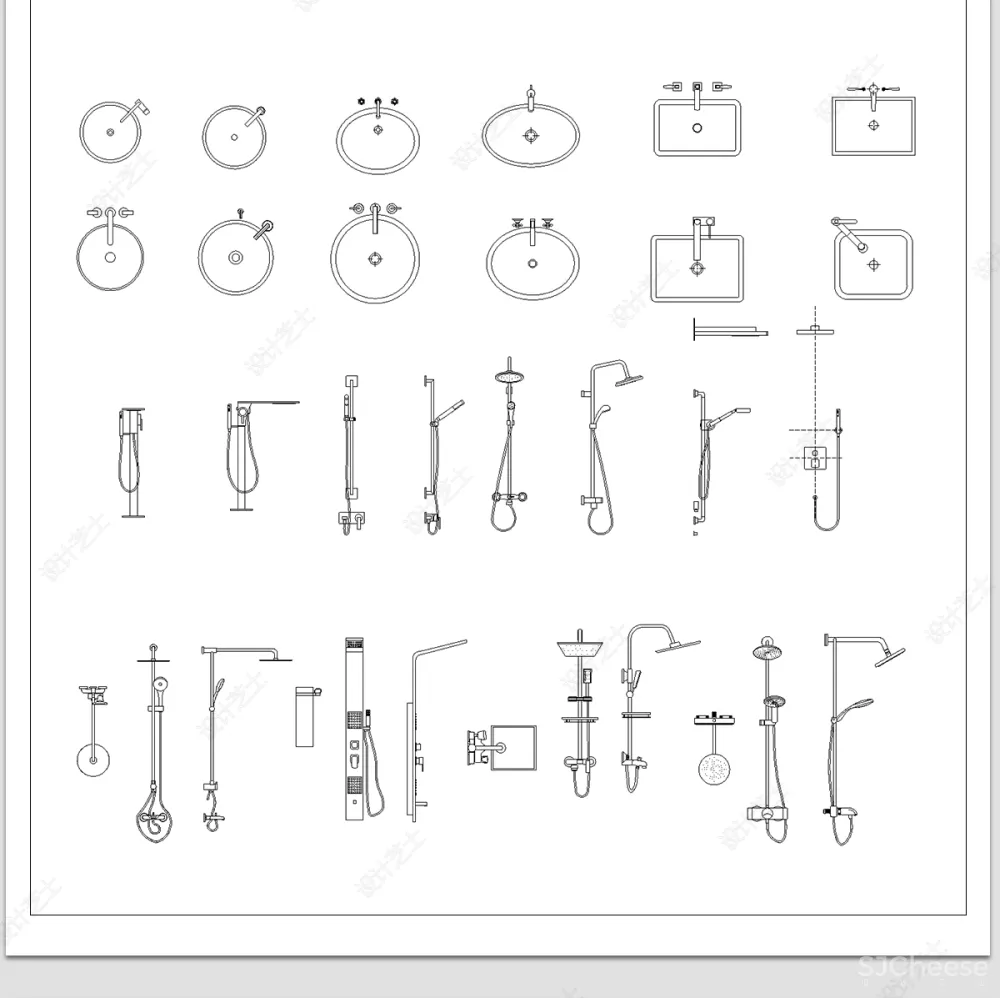 室内设计CAD动态图库家具家电厨卫门窗平立面合集
