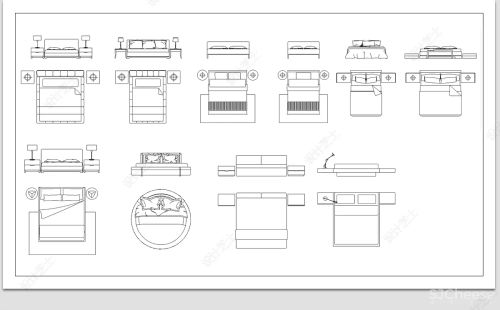室内设计CAD动态图库家具家电厨卫门窗平立面合集