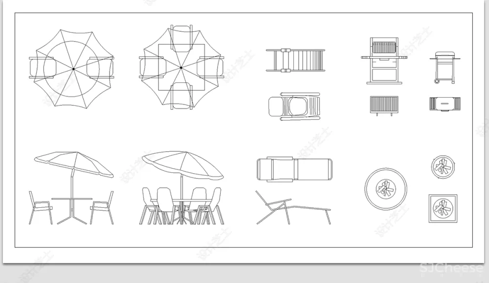 室内设计CAD动态图库家具家电厨卫门窗平立面合集
