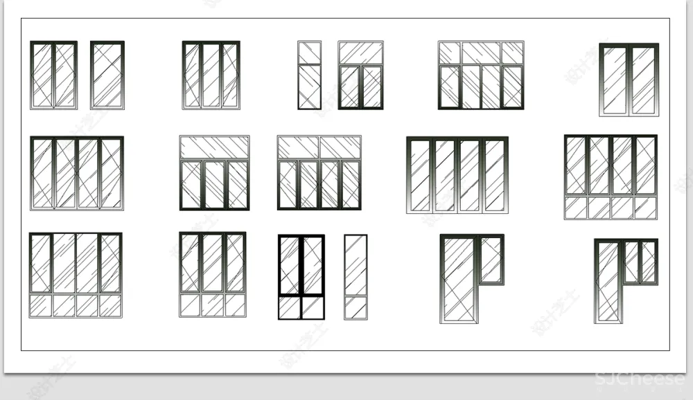室内设计CAD动态图库家具家电厨卫门窗平立面合集
