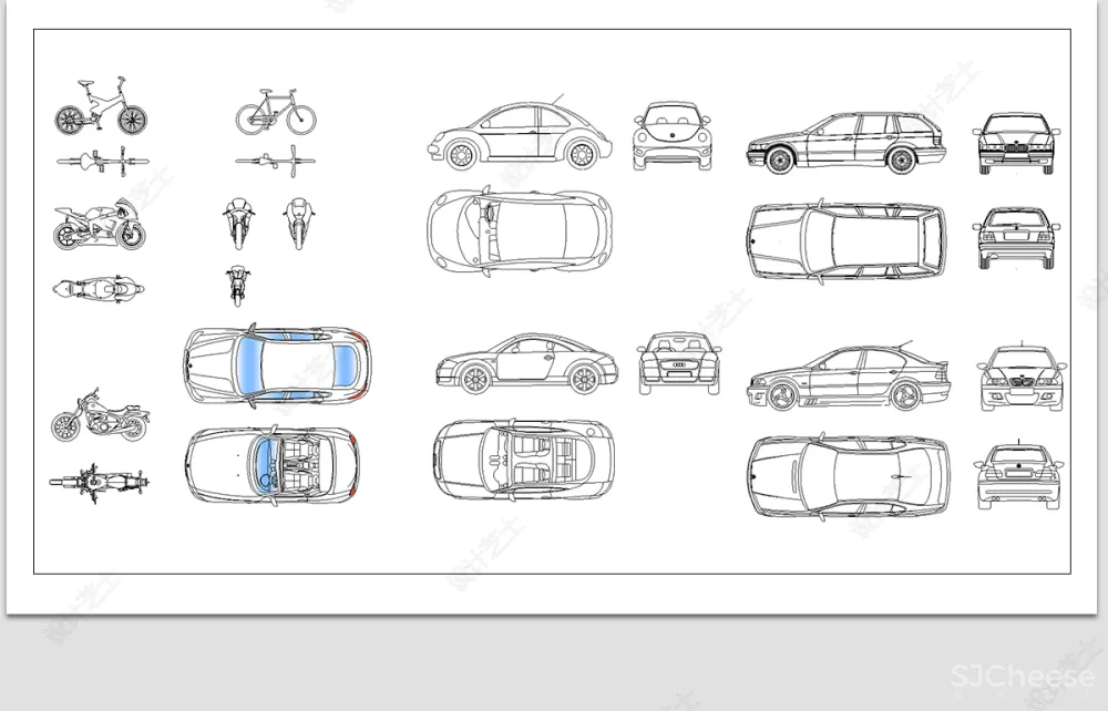 室内设计CAD动态图库家具家电厨卫门窗平立面合集