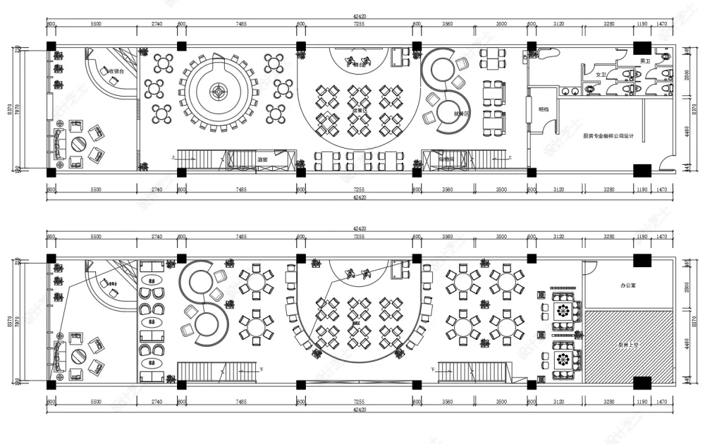 饭店餐厅CAD平面布置图合集中西餐厅港式茶餐快餐厅火锅店平面布置图布局图CAD源文件-40套