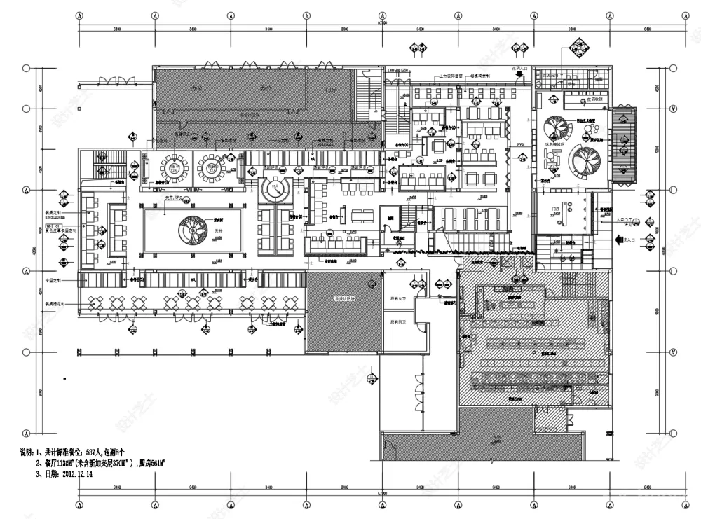 饭店餐厅CAD平面布置图合集中西餐厅港式茶餐快餐厅火锅店平面布置图布局图CAD源文件-40套